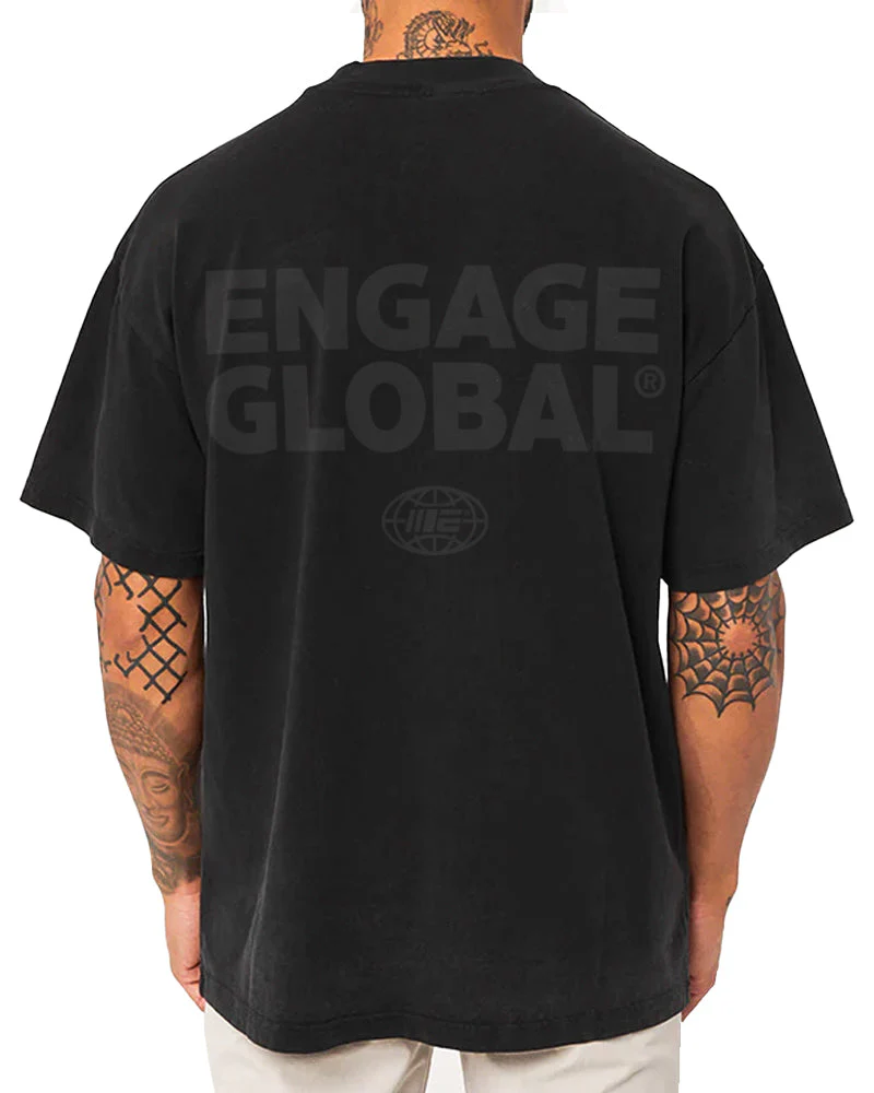 Engage Global 'Black Out' Oversized T-Shirt - Image 3