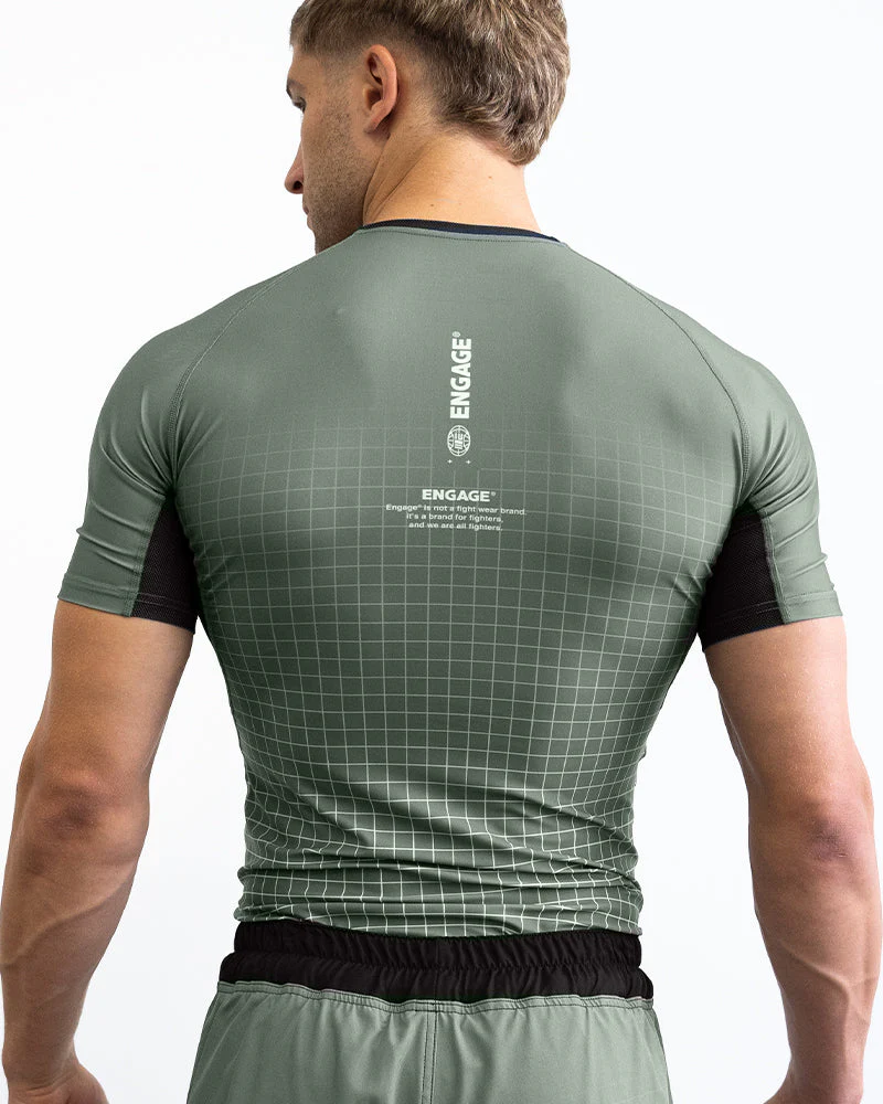 Olive Graph Short Sleeve Rash Guard - Image 4