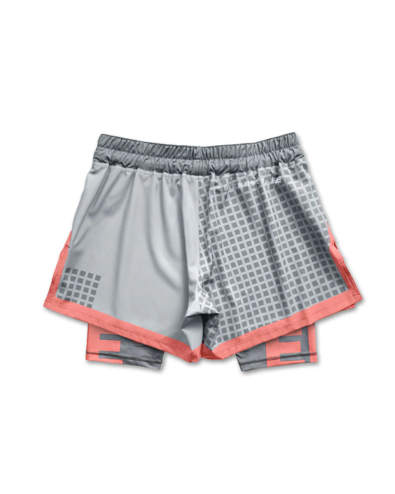 Grid Tech (Grey) 2-in-1 Hybrid Shorts - Image 3